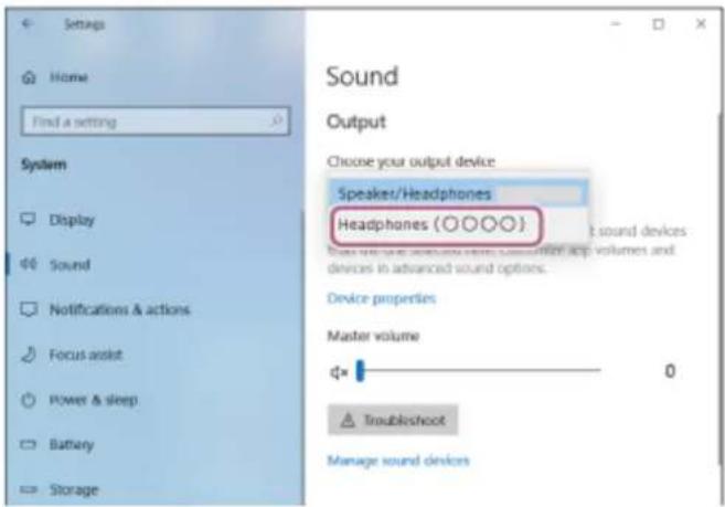 SONY WIC100 - Connexion à un ordinateur apparié (Windows 10) - 4
