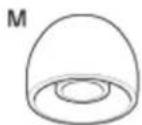 SONY WIC100 - Embouts d'oreillettes en caoutchouc de silicone hybride - 5