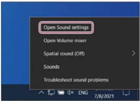 SONY WIC100 - Connexion à un ordinateur apparié (Windows 10) - 3