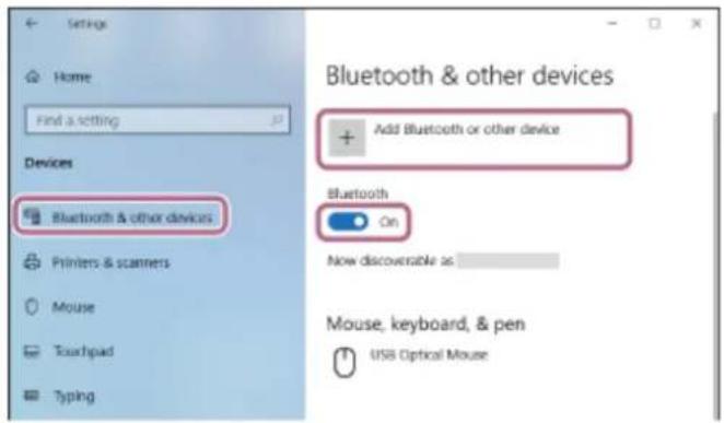 SONY WIC100 - Pour établir une connexion sans utiliser la fonction Swift Pair - 2