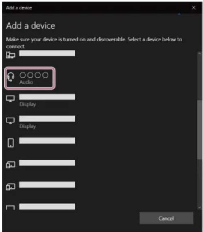 SONY WIC100 - Pour établir une connexion sans utiliser la fonction Swift Pair - 4