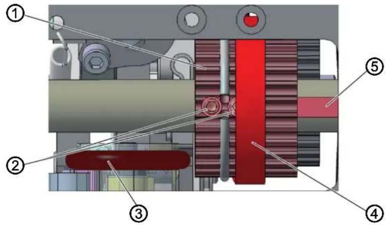 Dürkopp Adler 868M Premium - Positionner la roue supérieure de la couroie crantée - 1