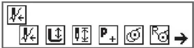 Dürkopp Adler 869M Premium - Sélectionner la fonction accès rapide (menu de la touche programmable) - 2
