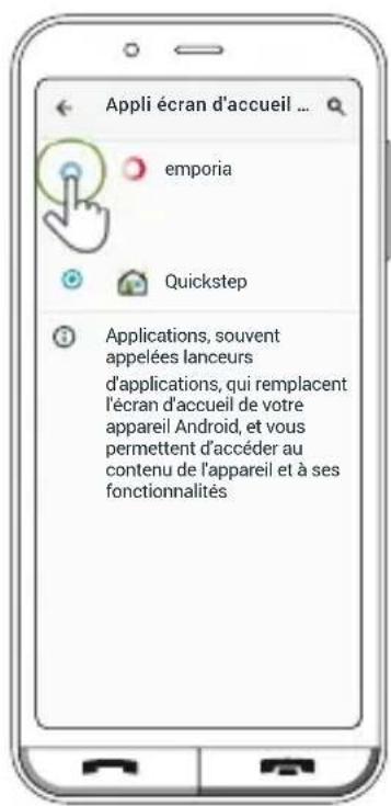 EMPORIA SUPEReasy - > Définir l'application emporiaAPP comme écran d'accueil - 2