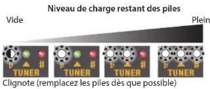 BOSS CUBE Street II - Vérification du niveau de charge restant des piles - 1