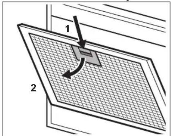 ELECTROLUX LFG335S - Reinigen des Filters: - 1