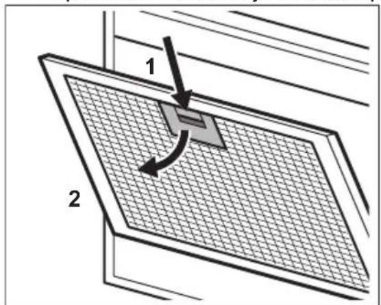 ELECTROLUX LFG335S - Para limpiar el filtro: - 1