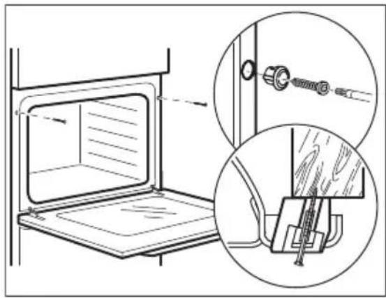 ELECTROLUX KOCDP77X - lerīces nostiprināšana pie virtuves mēbelēm - 1