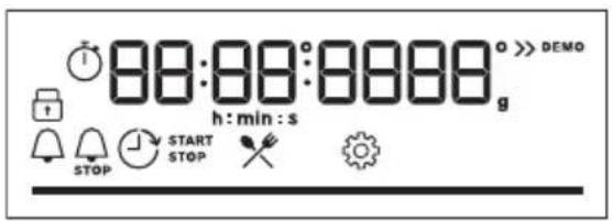 88:00:0000 h : min : s STOP START STOP DEMO g