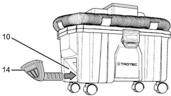 TROTEC VC 1520V - Rangement des embouts - 2