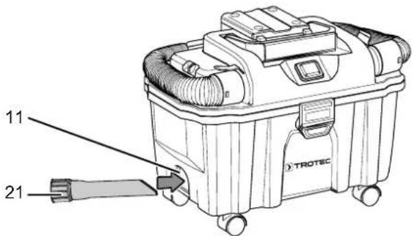 TROTEC VC 1520V - Rangement des embouts - 1