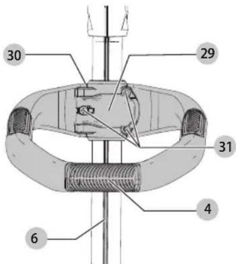 Craftsman CMCST920 - Montaje del Mango Auxiliar (Fig. F) - 1