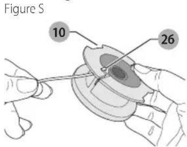 Craftsman CMESTA900 - Rewinding spool from bulk line (use only .065 in. round diameter line) (Fig. R, S, T) - 2