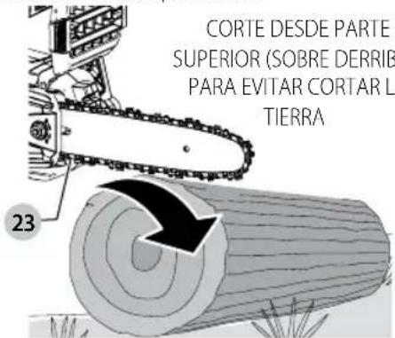 CORTE DESDE PARTE SUPERIOR (SOBRE DERRIB PARA EVITAR CORTAR L TIERRA 23