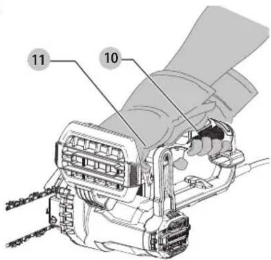 Craftsman CMECSP610 - Position correcte des mains (Fig. J) - 1