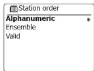 SANGEAN WFS58 - Configuration de I'ordre des stations - 6