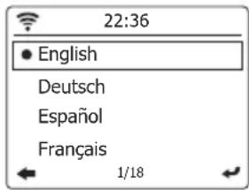 SANGEAN WFR32 - RéGLAGE DE LA LANGUAGE DU MENU - 1