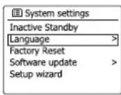 SANGEAN RCR11WF - Selection de la langue - 4