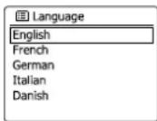 SANGEAN RCR11WF - Selection de la langue - 5