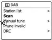 SANGEAN RCR11WF - Trouver de nouvelles stations de radio DAB - 1