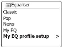 SANGEAN WFR30 - Configurer leur profil my EQ - 1