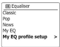 SANGEAN WFR27C - Configurer votre profil My EQ - 2