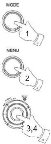 MODE 1 MENU 2 3,4