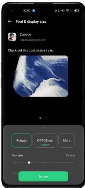 OPPO A96 - Changer la taille de la police - 1