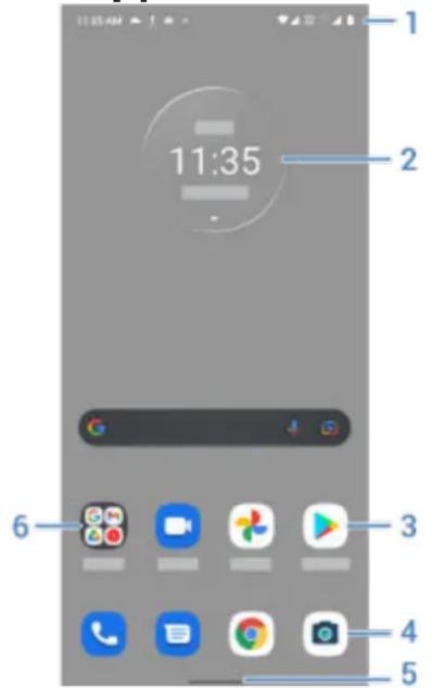 MOTOROLA Moto G22 - À propos de votre écran d'accueil - 1