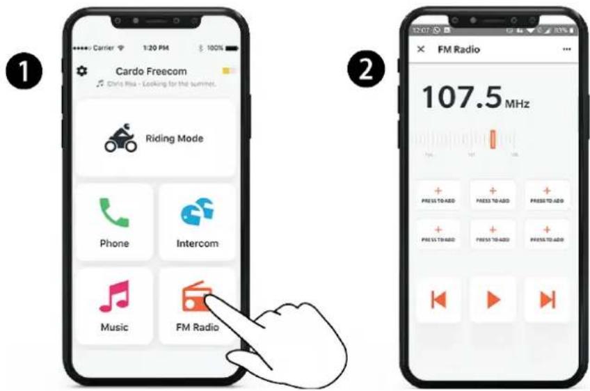 CARDO Packtalk Edge - ÉCOUTER LA RADIO FM - 7