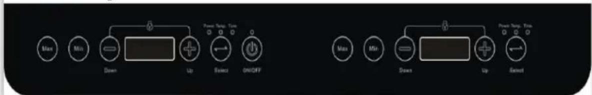 Max Min Down Up Power Level Time Select ON/OFF Max Min Down Up Power Level Time Select