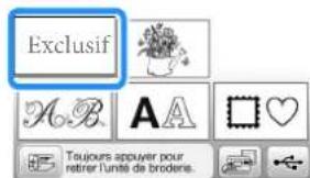 BABY LOCK Verve - Appuyez sur dans I'ecran de selection des types de motifs. - 1