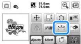 BABY LOCK Verve - Modifiez le motif si nécessaire, puis appuyez sur 'Ajouter - 9