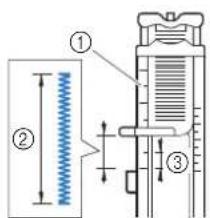 BABY LOCK Verve - Determinez la longueur souhaitee du point d'arret. - 1