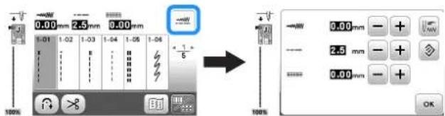 BABY LOCK Verve - Réglage de la largeur/longueur de point/dusélecteur « L/R Shift » - 1