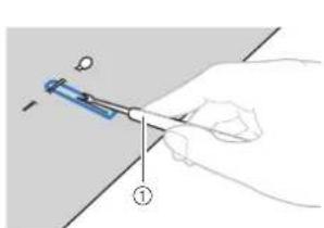BABY LOCK Verve - Replacez le levier boutonnières dans sa position d'origine. - 2