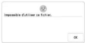 Impossible d'utiliser ce fichier.