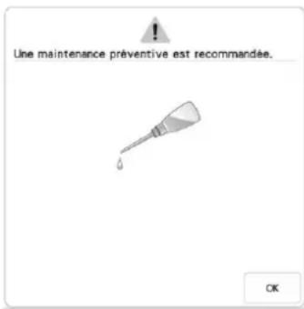 Une maintenance préventive est recommandée. OK