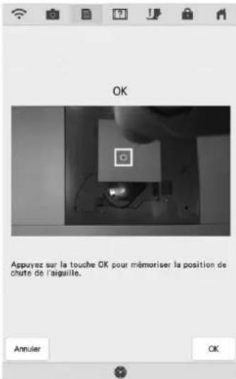 OK Appuyez sur la touche OK pour mémoriser la position de chute de l'aiguille. Annuler OK