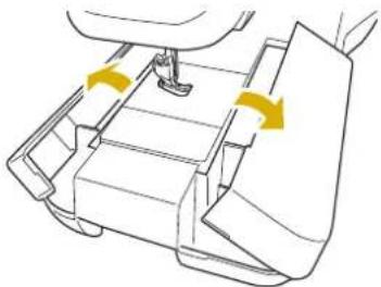 BABY LOCK Solaris 2 - Utilisation du Plateau et Compartiment d'Accessoires - 1