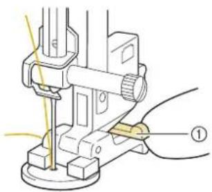 BABY LOCK Aerial - ■Ajout d'un talon sur le bouton - 1