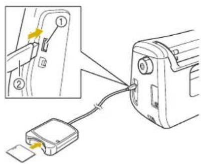 BABY LOCK Aerial - Utilisation d'un Support USB ou d'un Lecteur de Carte de Broderie USB/Module d'Enregistrement de Carte USB\* - 2
