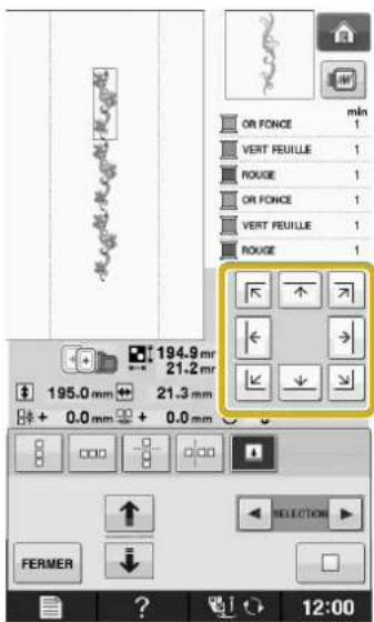 BABY LOCK Aerial - Appuyez sur pour sélectionner le repère de fil à coudre. - 1