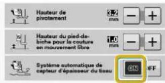 BABY LOCK Aerial - Système Automatique de Capteur d'Épaisseur du Tissu (Pression Automatique du Pied-de-biche) - 2