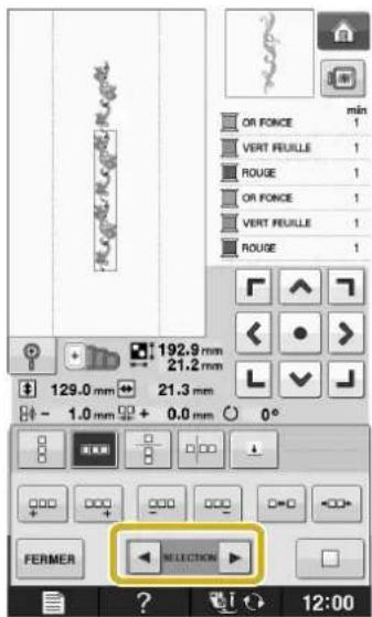 BABY LOCK Aerial - Utilisez ▶ et ▶ pour sélectionner l'élément à répéter. - 1