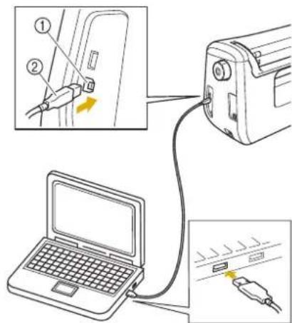 BABY LOCK Aerial - Branchement de la Machine sur l'Ordinateur - 1