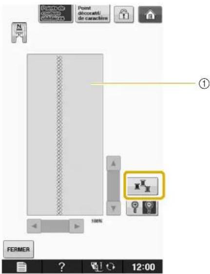 BABY LOCK Aerial - Appuyez sur pour modifier la couleur de fil du point à l'écran. - 1