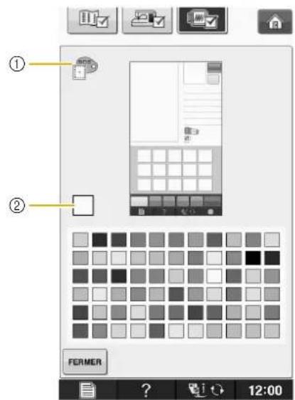 BABY LOCK Aerial - ■ Modification des Couleurs d'Arrière-plan des Motifs de Broderie - 3