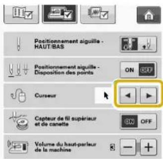 BABY LOCK Aerial - À l'aide des touches ◀ et ▶, sélectionnez la forme de curseur de votre choix parmi les - 1