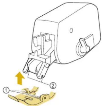 BABY LOCK Aerial - ■ Fixation/Retrait du Pied - 1